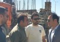 بازدید شهردار و رئیس شورای اسلامی شهر نخل تقی از روندعملیات اجرایی پروژه فرهنگسرای شهر
